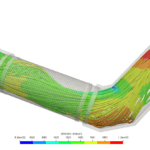 Fluid flow simulation of a charge air pipe