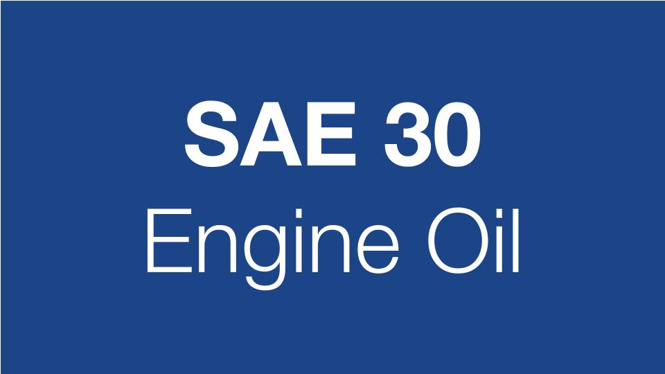 Physical Properties for SAE 30