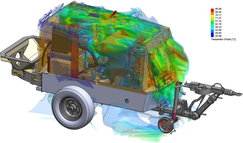 Optimizing Airflow and Thermal Performance of a Mortar Machine Using CFD